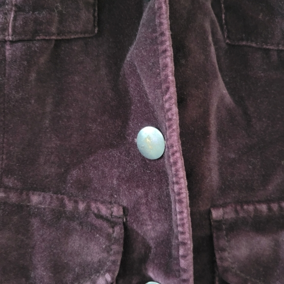 Kenneth Cole Dark Purple Velvet Buttoned Blazer W/ Functional Pockets Size M - Picture 4 of 4